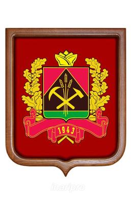 Купить Герб Татарстана 35х43 см вышитый красная замша темная рамка | INARI