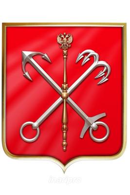 значок Герб Санкт-Петербурга с эмалью средний - купить в магазине  БронзаМания