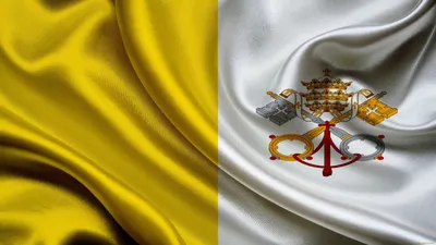 Здание с флагом Ватикана и герб Ватикана недалеко от St.. Площадь  Peterrsquo.. Рим, Италия. Стоковое Изображение - изображение насчитывающей  христианка, питер: 184637433