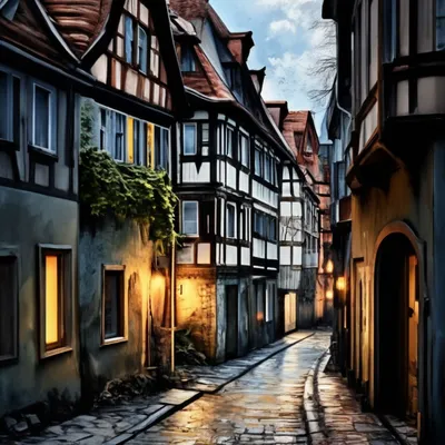 Улица в городе фрайберг, Германия Редакционное Фото - изображение  насчитывающей город, германия: 197604736