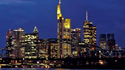 Обои Франфуркт на Майне Города Франкфурт-на-Майне (Германия), обои для  рабочего стола, фотографии франфуркт на майне, города, франкфурт-на-майне ,  германия, огни, ночь, река, дома, germany, frankfurt Обои для рабочего  стола, скачать обои картинки