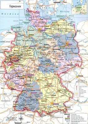 Карта Германии Увеличьте Масштаб На Карте Мира Векторная Иллюстрация —  стоковая векторная графика и другие изображения на тему Карта - iStock