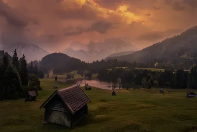Красивая европейская природа в Германии Стоковое Изображение - изображение  насчитывающей горы, церковь: 104194109
