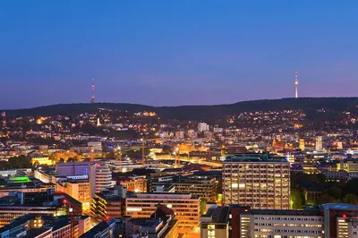 View over Stuttgart, Germany, capital of Baden-Wuerttemberg Stock Photo -  Alamy