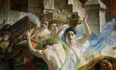 Купить картину Последний день Помпеи, репродукция на холсте
