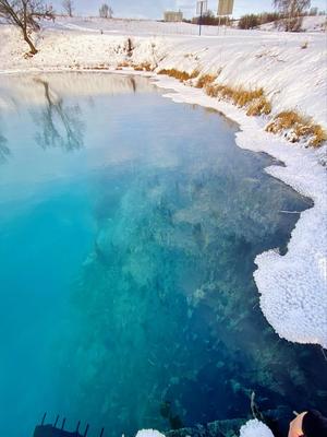 Незамерзающее Голубое озеро зимой. — Nissan March (K12), 1,2 л, 2003 года |  путешествие | DRIVE2