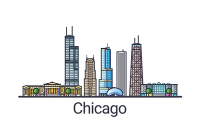 Городские улицы и здания, Чикаго – Стоковое редакционное фото © jovannig  #41781413