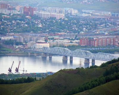 Красноярск с вечерней подсветкой | Пикабу