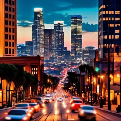 Доброе утро, город Лос-Анджелес Редакционное Стоковое Фото - изображение  насчитывающей графство, афоризма: 158522228