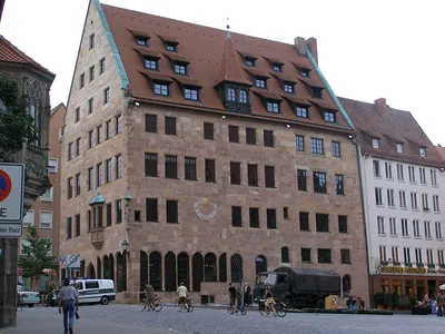 Средневековый город Нюрнберг, Германия Стоковое Изображение - изображение  насчитывающей старо, дом: 86610795