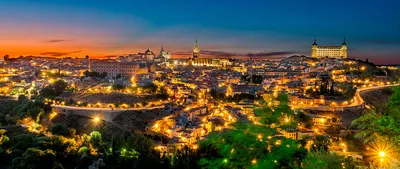 Город Toledo старый от точки зрения Parador, Испании Стоковое Изображение -  изображение насчитывающей испания, река: 71643223