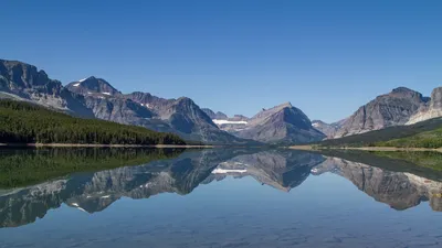 Картинка США Glacier National Park гора Природа парк Пейзаж Облака
