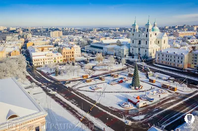 Соскучились по снегу? Смотрите на снежный Гродно с высоты птичьего полета —  Вечерний Гродно