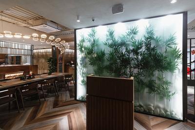 MOSCOW - SEPTEMBER 2014: the Interior of the Popular Japanese Chain of  Restaurants Editorial Image - Image of hieroglyph, bench: 165410690