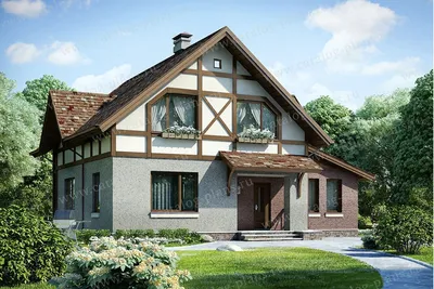 Дома в немецком стиле, проекты коттеджей в баварском стиле, интерьер  немецкого деревенского дома