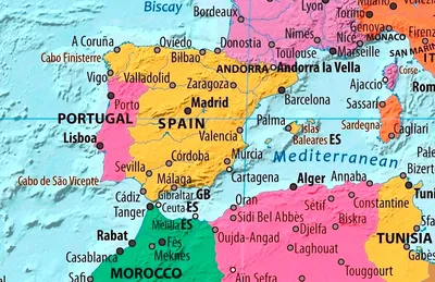 Карта Испании | Испания на карте мира онлайн