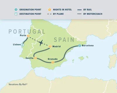 One-week Spain and Portugal by train itinerary