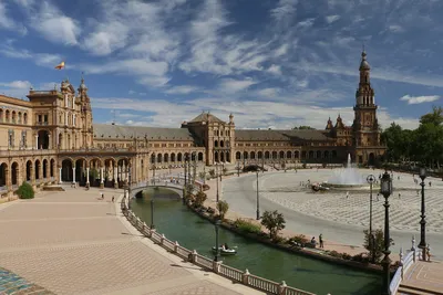 Площадь Испании в Севилье, Андалусия (фото). Испания по-русски