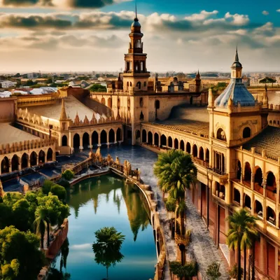 Севилья, Испания: Площадь De Espana, квадрат Испании Стоковое Изображение -  изображение насчитывающей иберийско, городок: 95159415