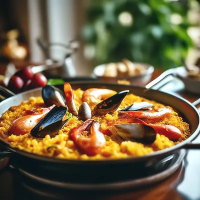 Паэлья, испанская кухня, эстетично, …» — создано в Шедевруме
