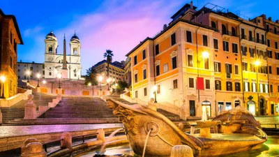 Испанская лестница в Риме, Италия: фото достопримечательности
