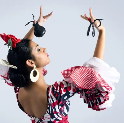 Танцы танцора фламенко женщины традиционные испанские Стоковое Изображение  - изображение насчитывающей выражение, движение: 51235175