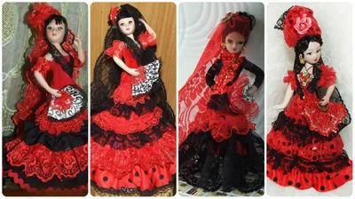 Испанский костюм на моих куклах Танцовщица фламенко и Кармен.: Персональные  записи в журнале Ярмарки Мастеров