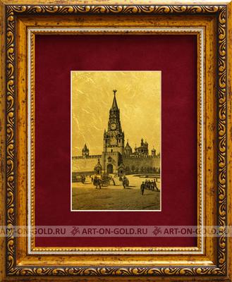 Купить картину Московский кремль из золота 960 пробы, фото и описание  товара, цена, доставка по Москве и России, интернет-магазин ART-on-GOLD