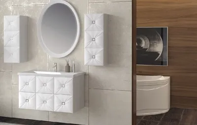 Комплект мебели для ванной Лоренцо 100 см (Белый) (артикул: 001093) -  купить в Москве, цена, фото