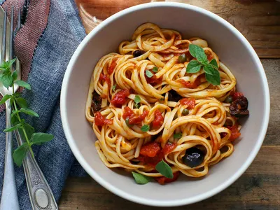 Итальянская паста под соусом из запеченных овощей - рецепт автора  Яна-И-Дима Макаровы