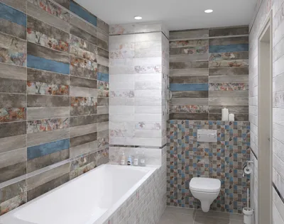 Итальянская плитка на стену ванной комнаты в стиле лофт