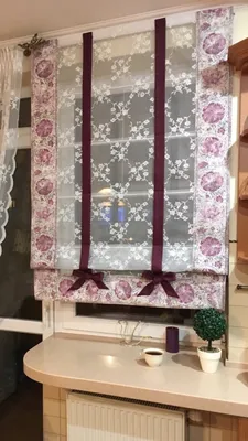 Римская штора с портьерой пошив на заказ в Москве , цены на пошив - студия  текстильного декора \"Амели\"