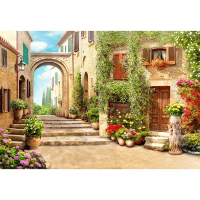 Картины Дворы и переулочки \"Мощенная Итальянская улочка \" - арт 030000171 |  Купить в интернет-магазине Фото в дом - Фото в дом