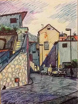 Картина Итальянская улица ᐉ Ганская Алла ᐉ онлайн-галерея Molbert.