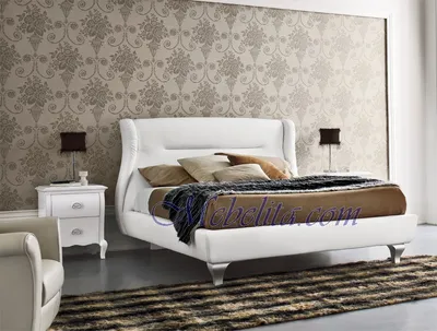 Двуспальная кровать с мягким изголовьем, Zanette - Мебель МР