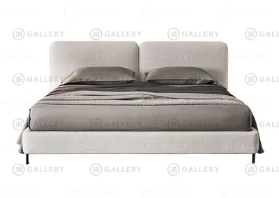 Кровать с мягким изголовьем Minotti Tatlin Cover из Италии цена от 418300  руб - IB Gallery
