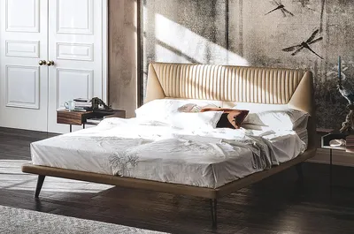 Кровать с широким изголовьем Lifetime 233x110x370, современный стиль,  ар-деко, коричневый от фабрики Giorgio Collection из Италии в интернет  магазине элитной мебели | Casa Ricca
