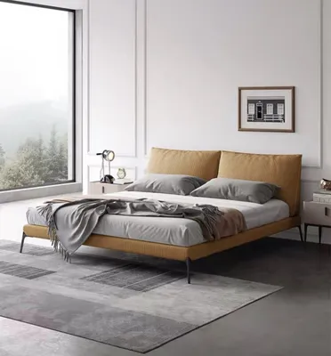 Современная кровать с мягким изголовьем в итальянском стиле в  интернет-магазине E-MALL.SU 8 *** **** 992 | Итальянский стиль, Кровать,  Изголовье