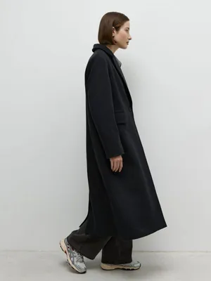 Пальто Premium из итальянской шерсти с шиншиллой - Romana Furs