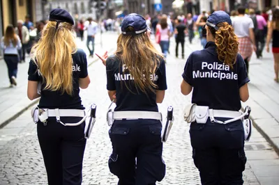 Итальянский Полицейский Текстом Polizia Locale Означает Местная Полиция  Итальянском Языке стоковое фото ©ChiccoDodiFC 198339446