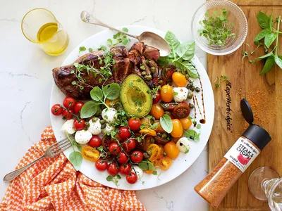 Итальянский овощной салат с моцареллой, пошаговый рецепт с фотографиями –  Итальянская кухня: Салаты. «Еда»