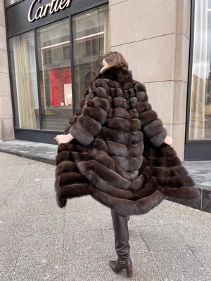 Итальянская шуба из соболя с воротником шаль купить в интернет-магазине  Pret-a-Porter Furs