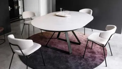 Итальянский комплект мебели для гостиной №2 (витрина+стол+6 стульев+2  полукресла) фабрики CARPANESE