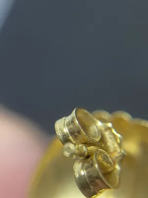 Итальянские золотые серьги с бирюзой из золота под заказ. 240118/14