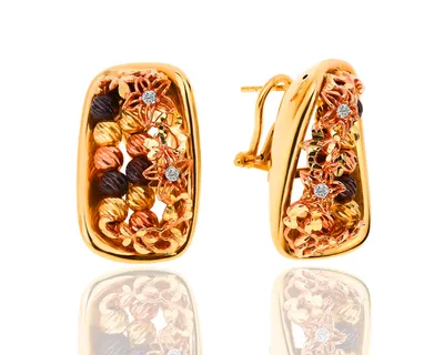 Итальянские золотые серьги с бриллиантами 0.75ct – купить за 74 500 ₽ в  интернет-магазине Mister Diamond с бесплатной доставкой