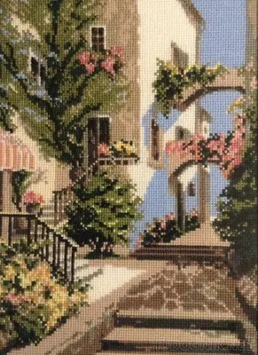 Итальянский дворик» картина Панова Эдуарда маслом на холсте — купить на  ArtNow.ru