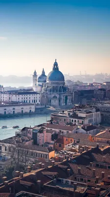 Обои на телефон архитектура, вид сверху, река, канал, венеция, италия -  скачать бесплатно в высоком качестве из категории \"Города\"