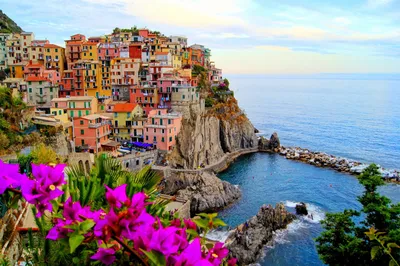 Итальянское побережье красивый пейзаж - обои на телефон