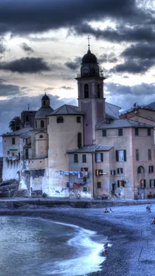 Обои Италия, Камольи, море, пляж, город на телефон Android, 1080x1920  картинки и фото бесплатно