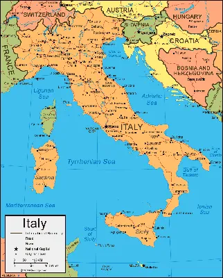 Italy Map and Satellite Image